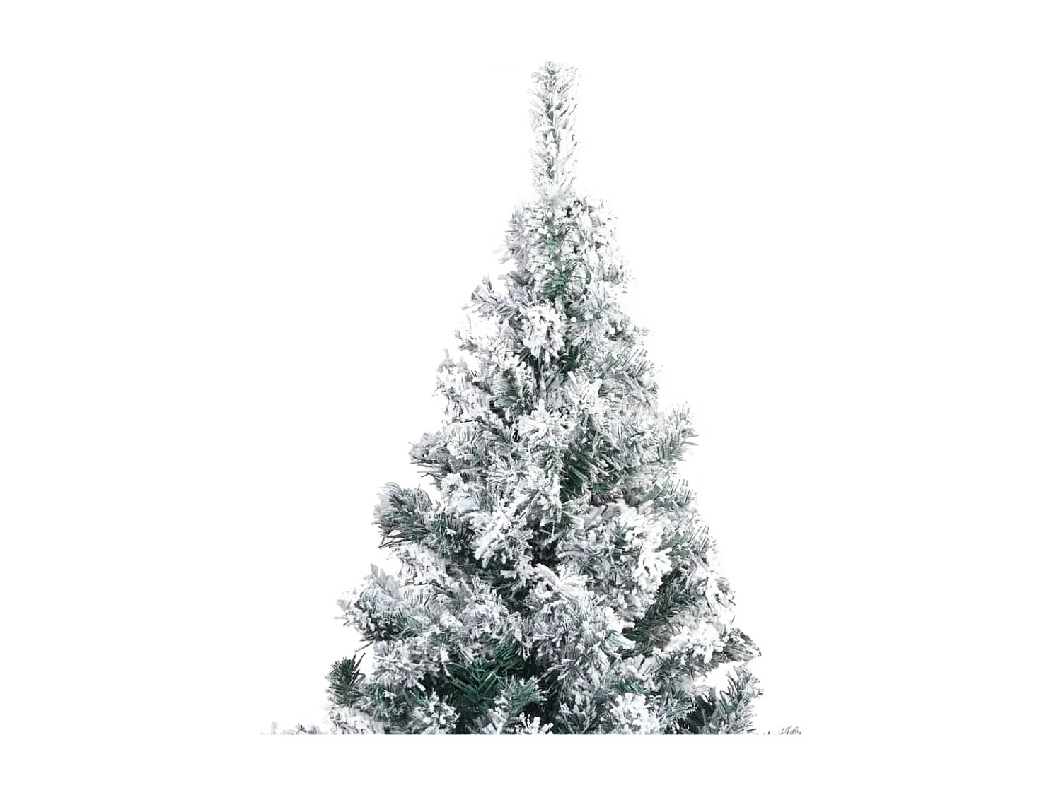 Albero di Natale artificiale con neve verde floccata 210 cm PVC