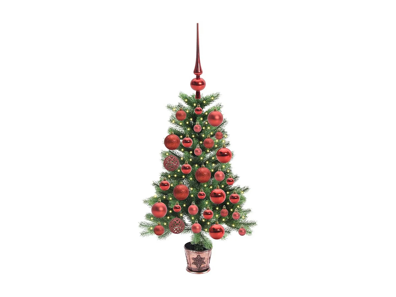 Sapin de Noël avec 150 LED avec support Vert 90 cm PE