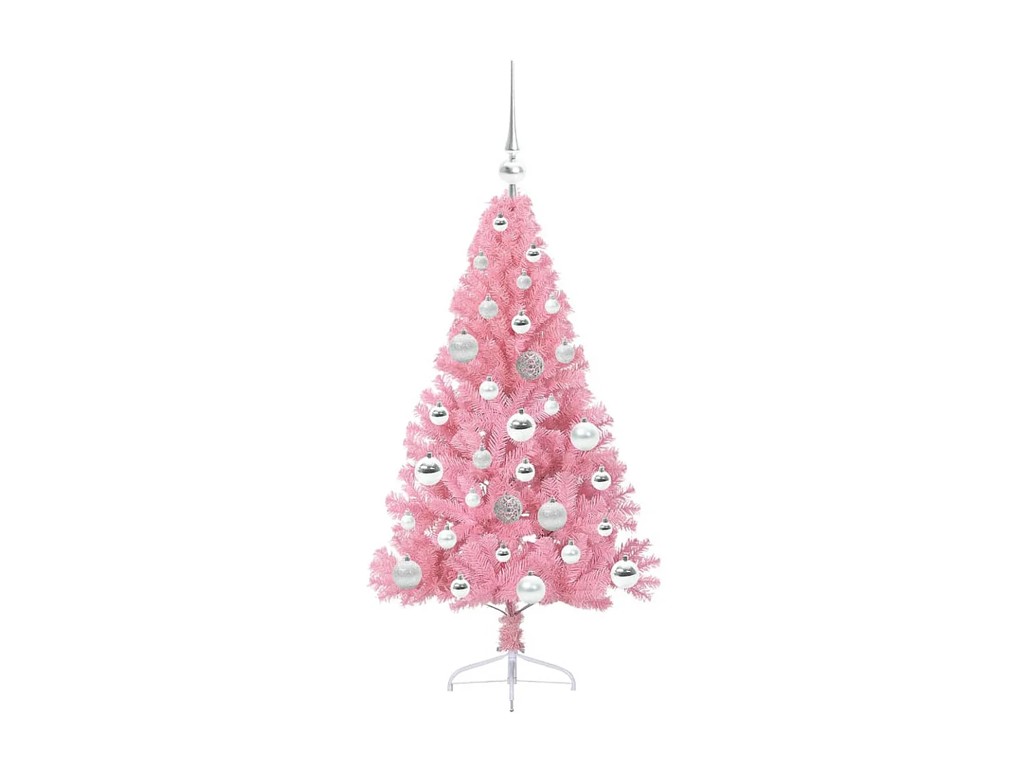 Sapin de Noël artificiel pré-éclairé Rose 120 cm PVC