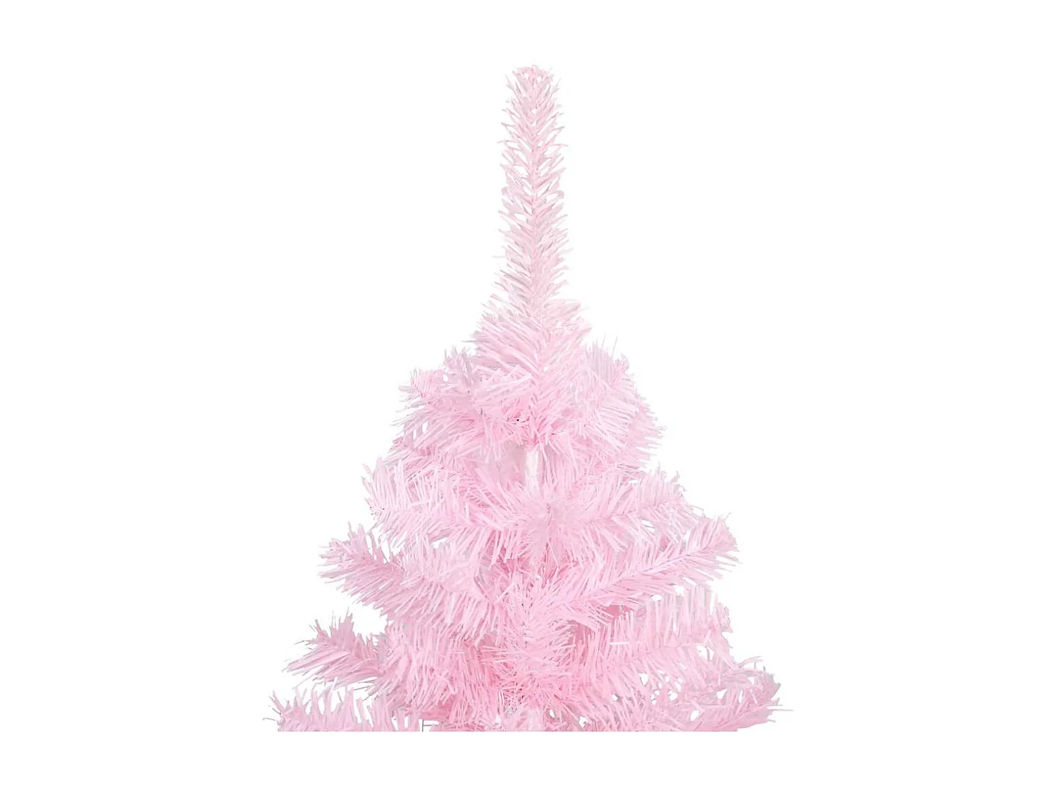 Albero di Natale artificiale preilluminato con palline rosa 180 cm PVC