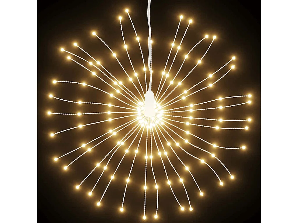 Luci natalizie a stella 140 LED 4 pezzi bianco caldo 17 cm