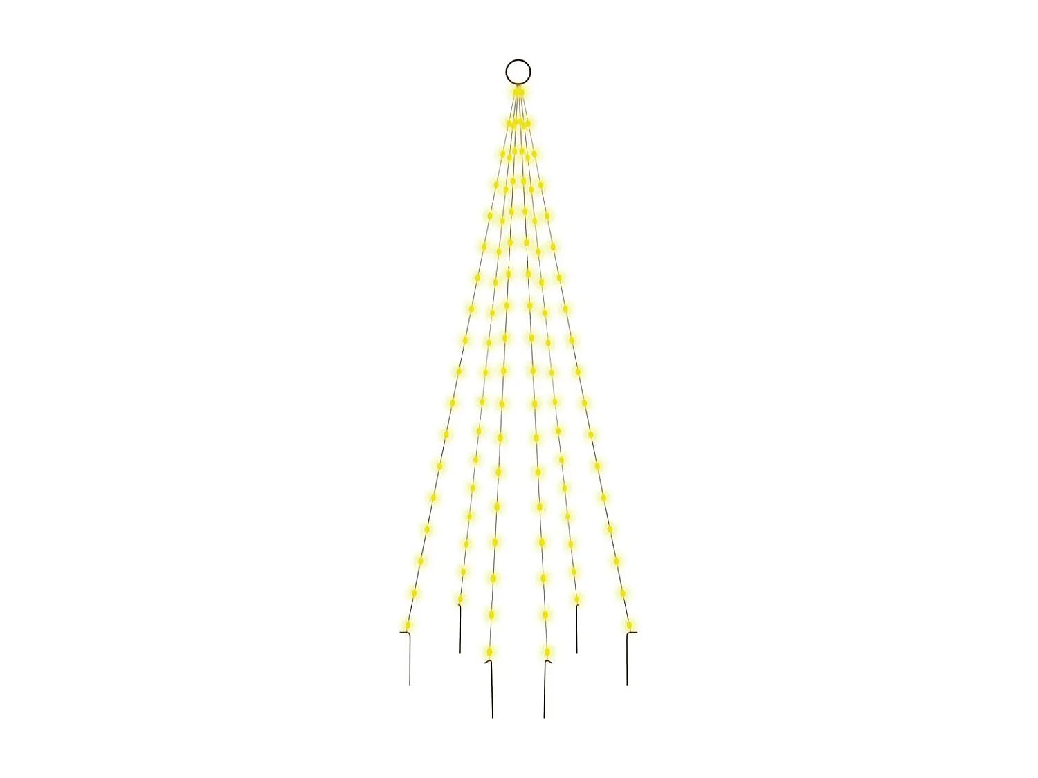Sapin de Noël sur mât de drapeau 108 LED Blanc chaud 180 cm