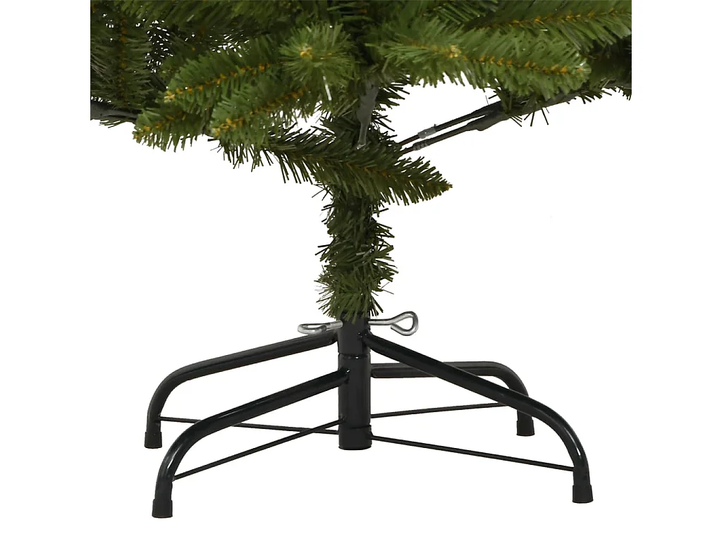 Kunstmatige scharnierende kerstboom met groene standaard 210 cm