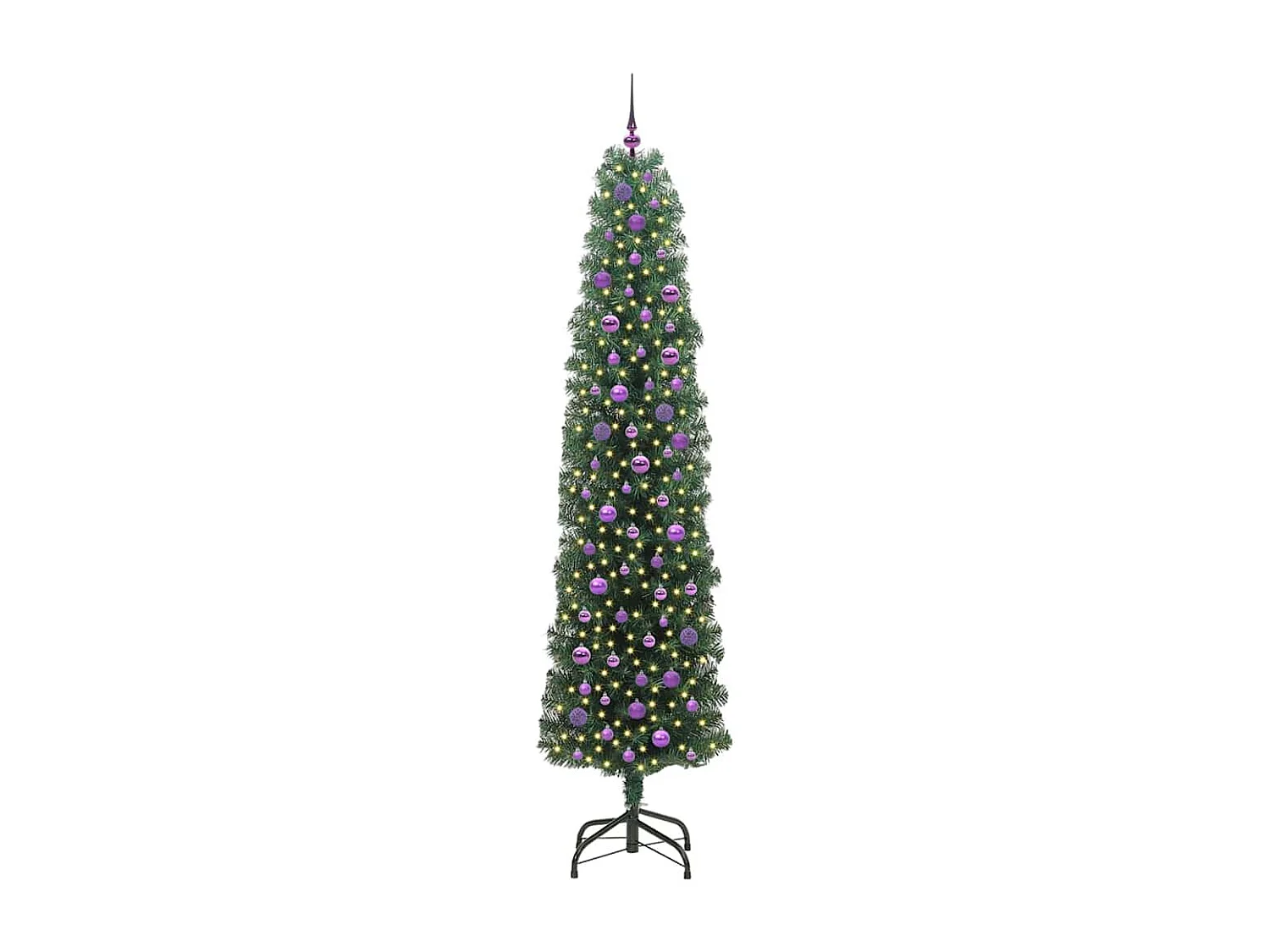 Kunstkerstboom Groen 240 cm PVC en staal en kunststof