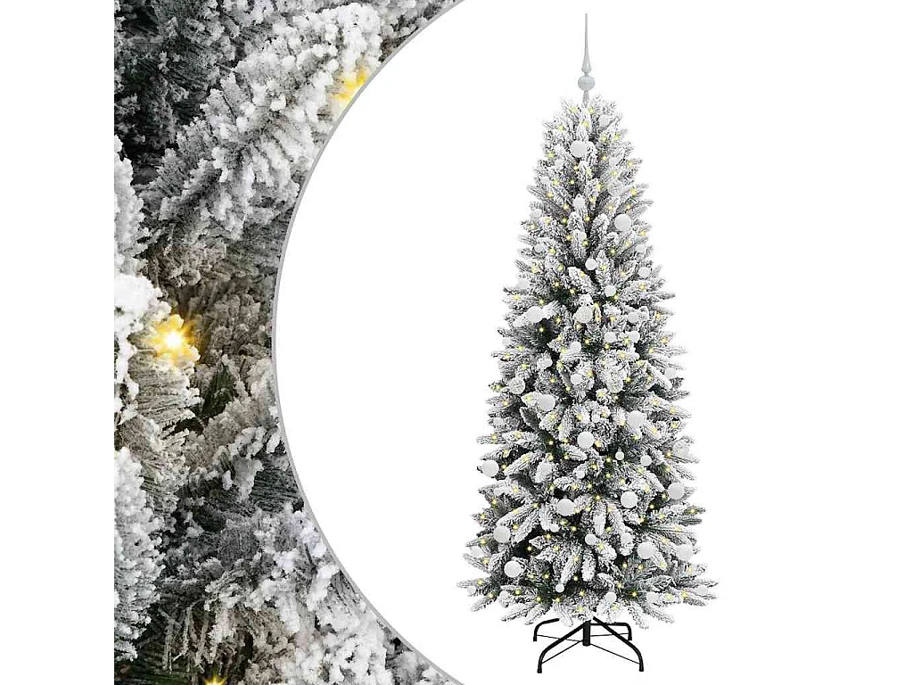 Sapin de Noël artificiel avec 300 LED Blanc 73 x 73 x 180 cm