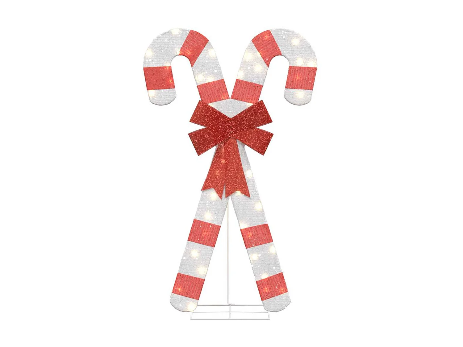 50 Warm Witte LED Candy Cane Kerstdecoratie