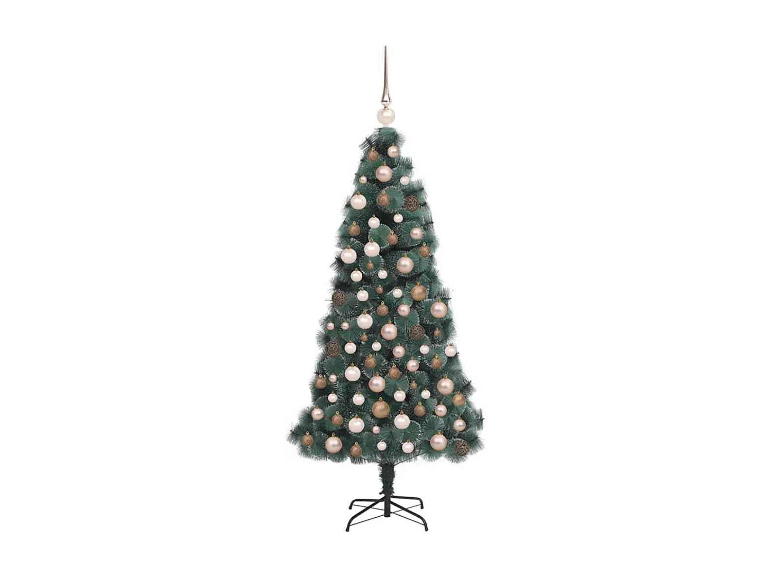 Albero di Natale artificiale preilluminato con set di palline