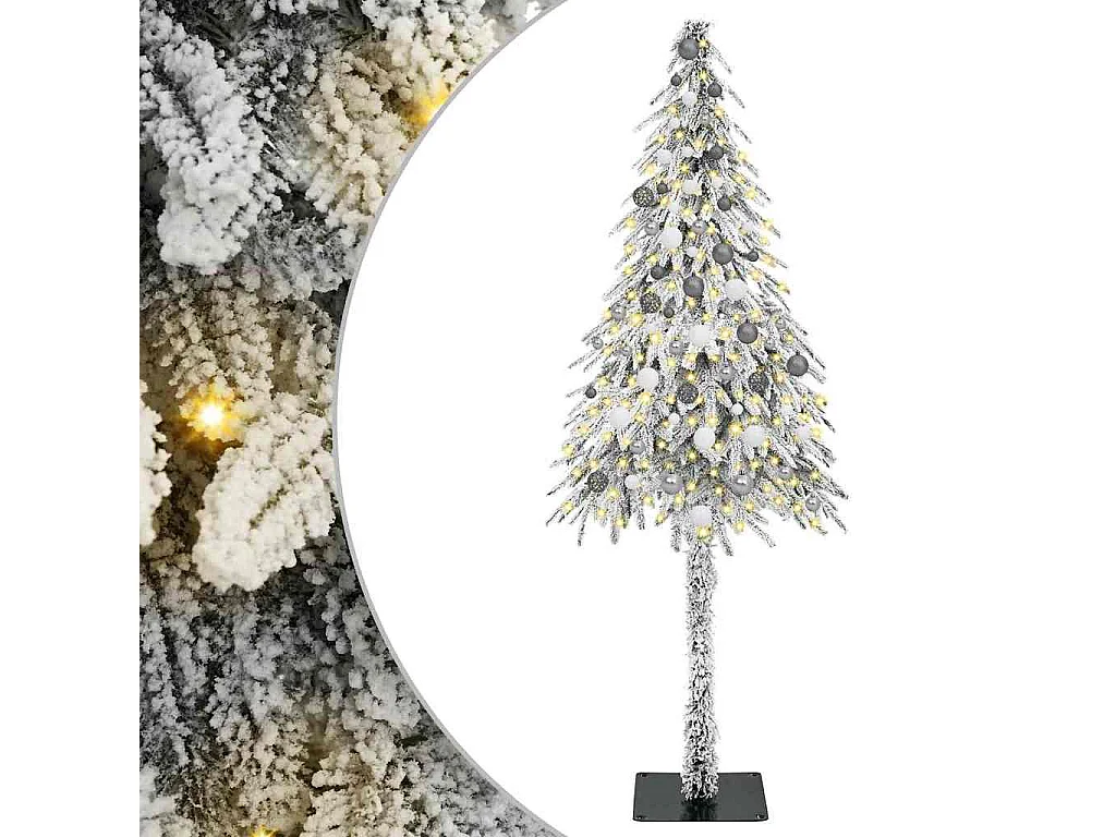 Sapin de Noël avec 300 LED Blanc 210 cm PE et Acier