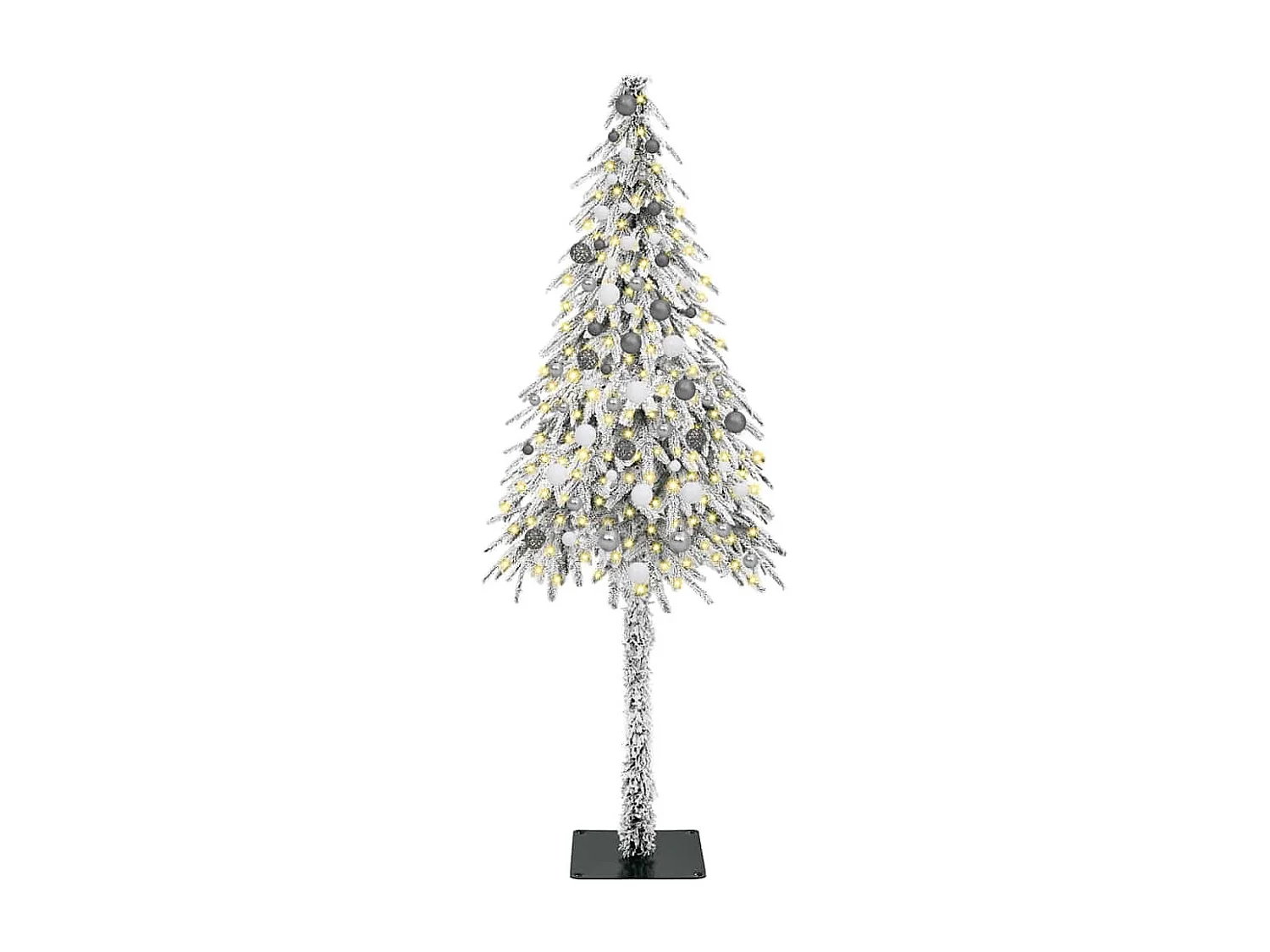 Sapin de Noël avec 300 LED Blanc 210 cm PE et Acier