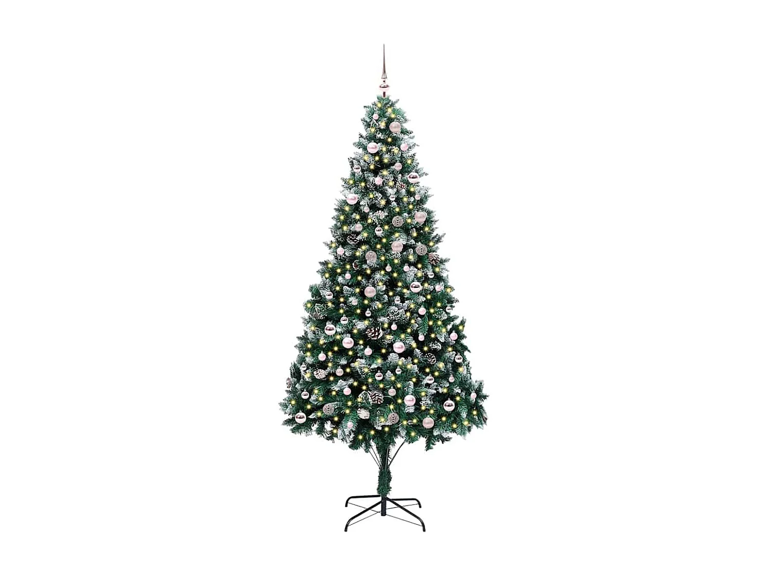 Künstlicher Weihnachtsbaum Grün 240 cm PVC, Stahl und Kunststoff