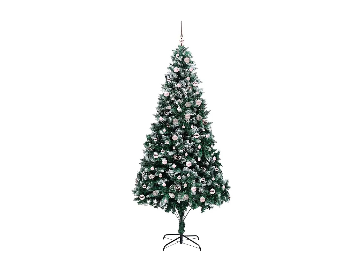 Künstlicher Weihnachtsbaum Grün 240 cm PVC, Stahl und Kunststoff