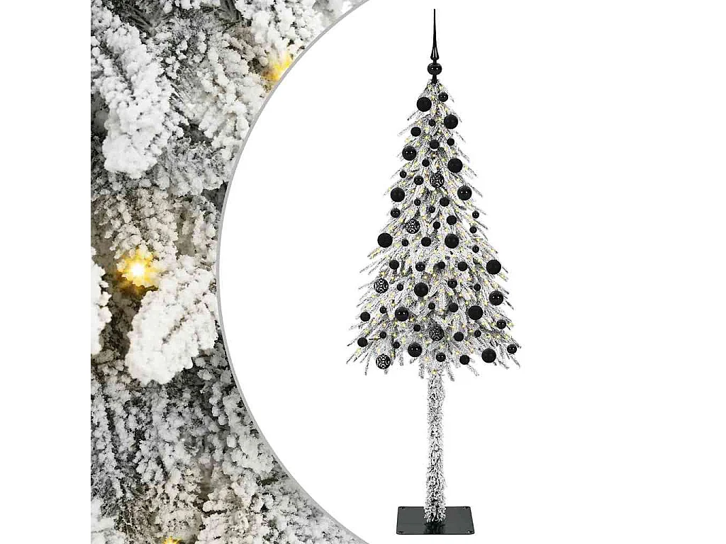 Sapin de Noël avec 300 LED Blanc 210 cm PE et Acier