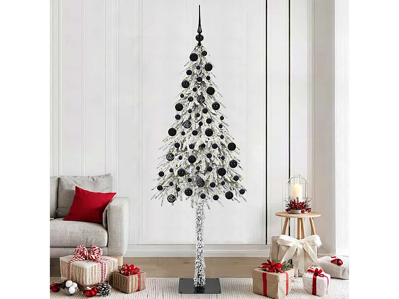 Albero di Natale con 300 LED Bianco 210 cm PE e Acciaio