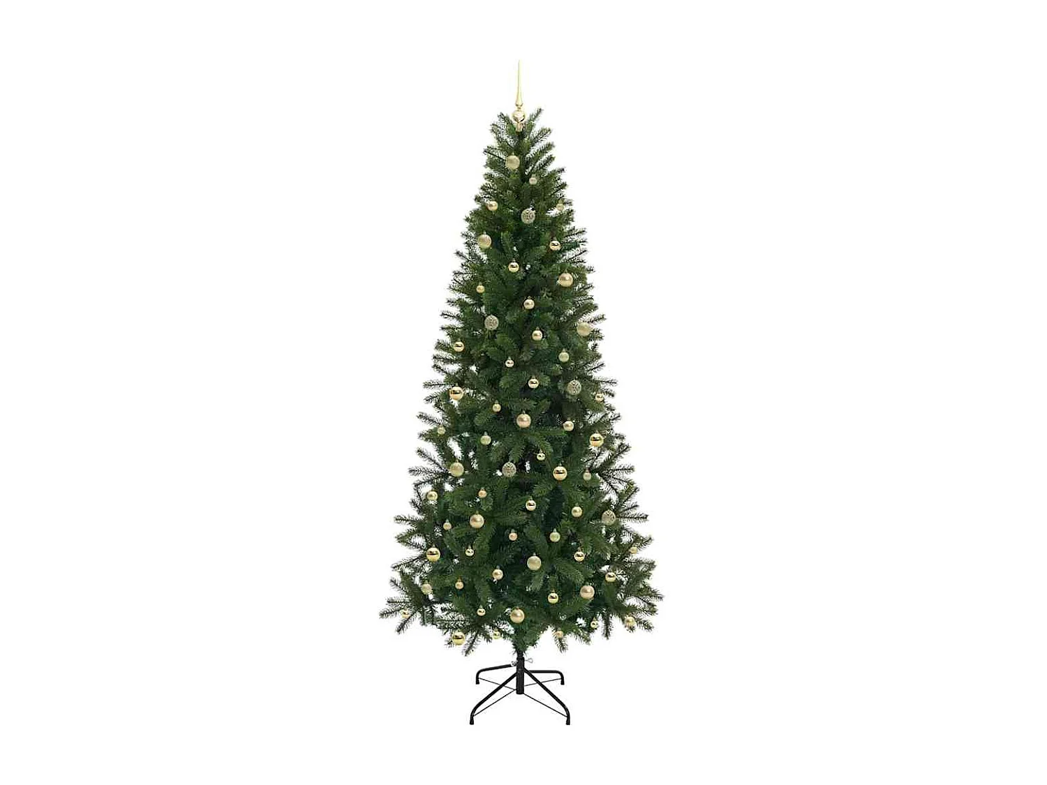 Künstlicher Weihnachtsbaum mit 300 LEDs Grün 240 cm PE und PVC