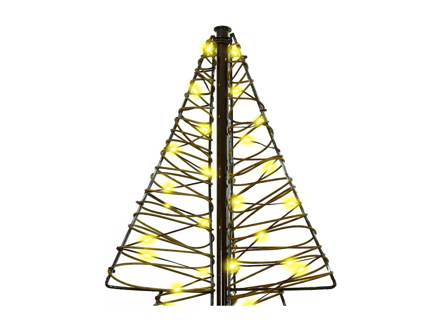Weihnachtsbaum mit 240 LEDs Warmweiß 180 cm Rattan