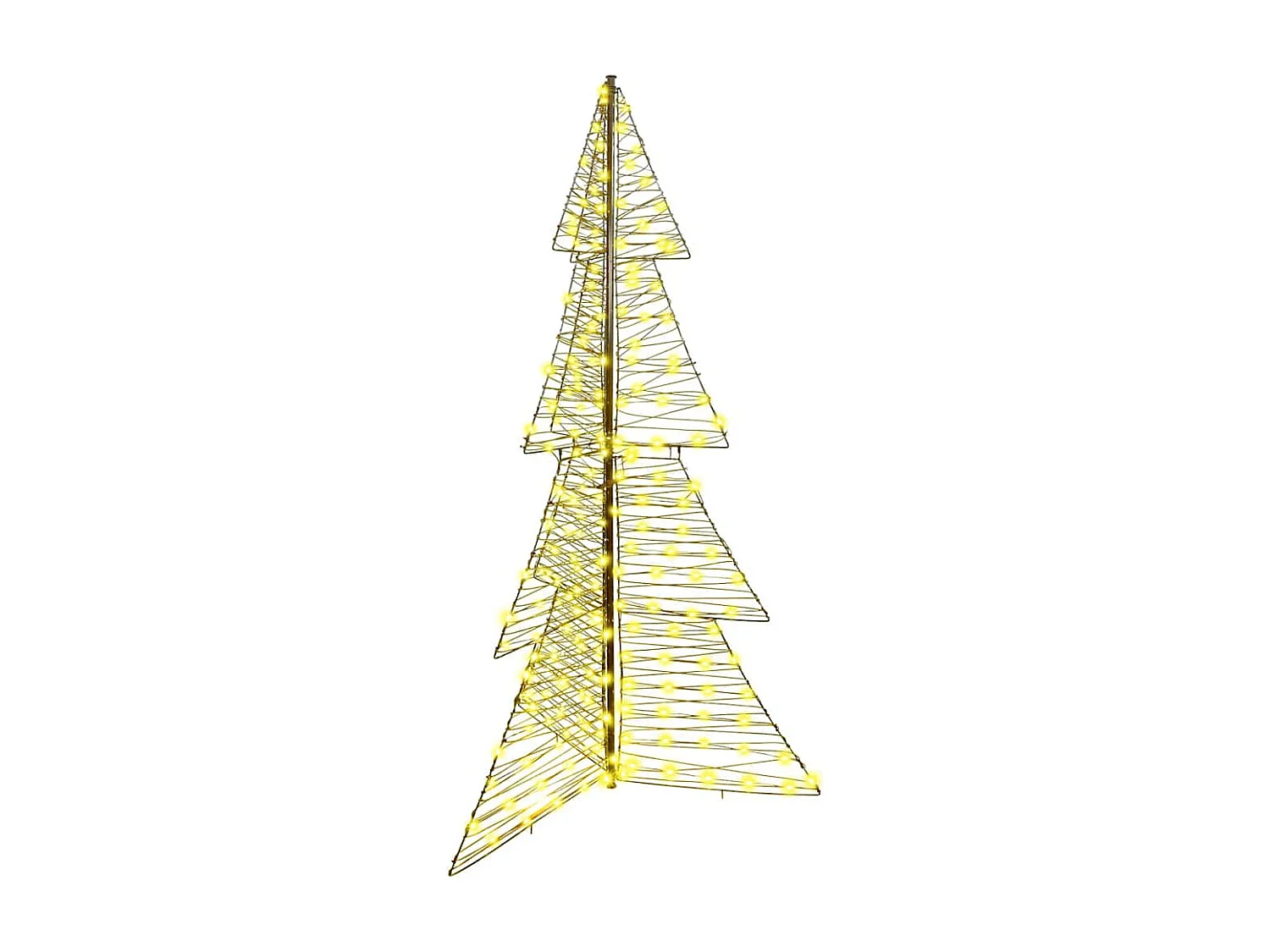 Albero di Natale con 240 LED bianco caldo 180 cm Rattan