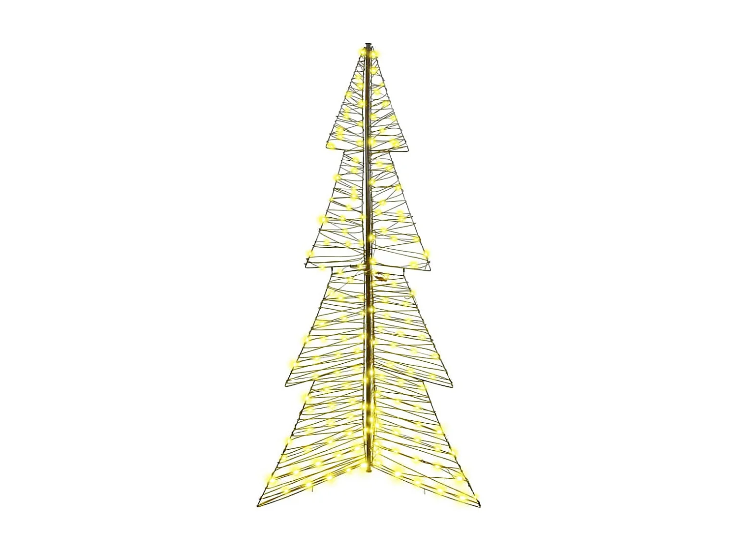 Albero di Natale con 240 LED bianco caldo 180 cm Rattan