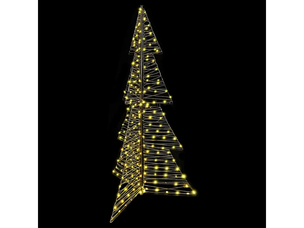 Albero di Natale con 240 LED bianco caldo 180 cm Rattan