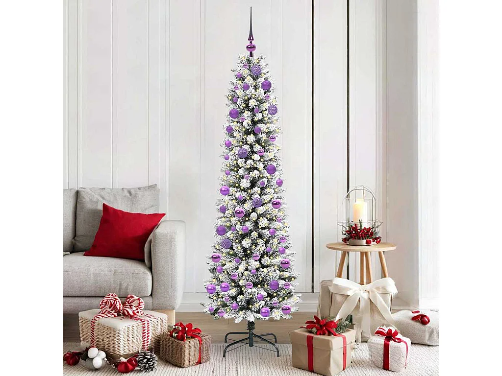 Künstlicher Weihnachtsbaum mit 300 LEDs Grün und Weiß 180 cm