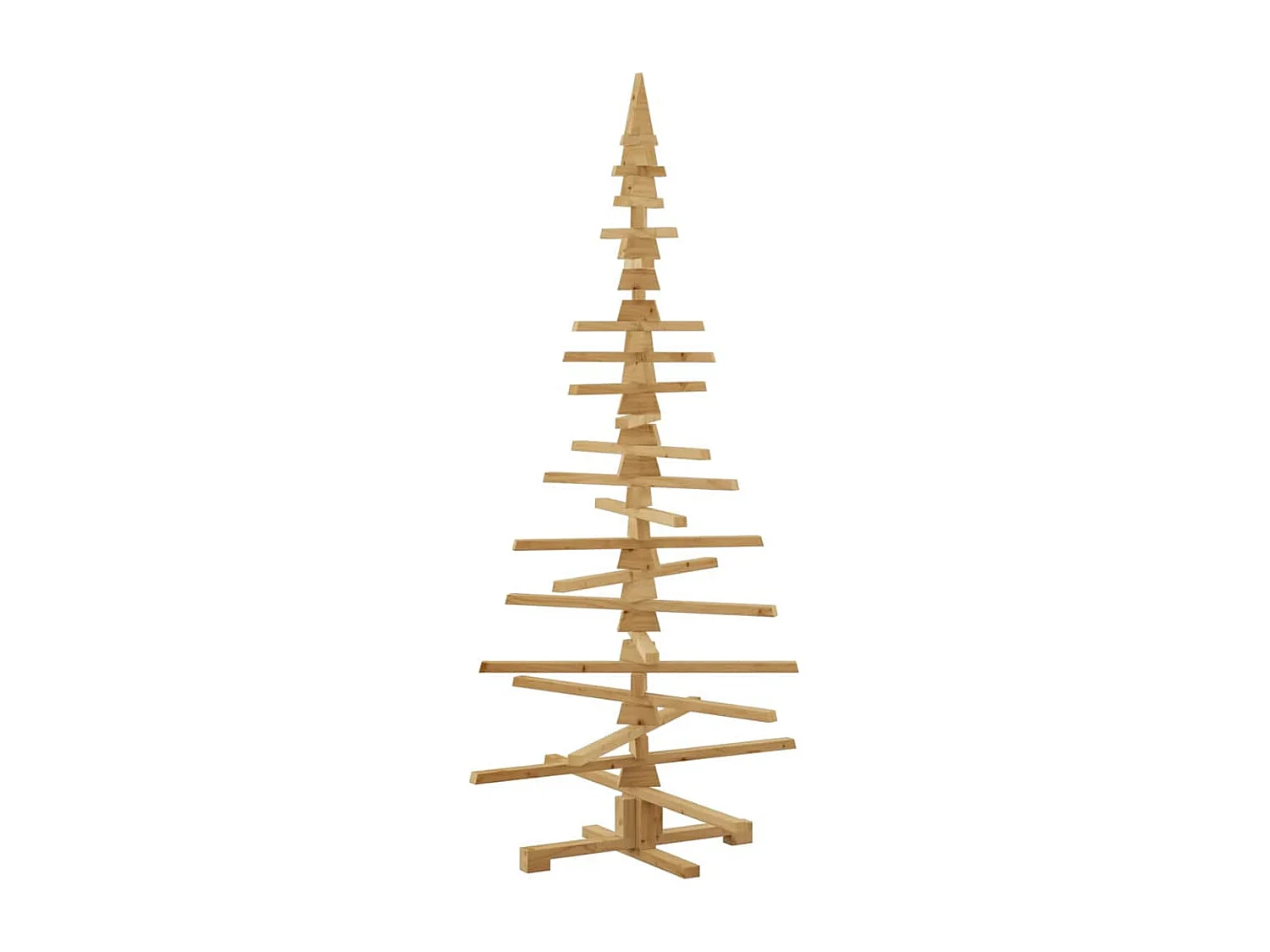 Arbre de Noël en bois Marron 180 cm Bois massif en pin