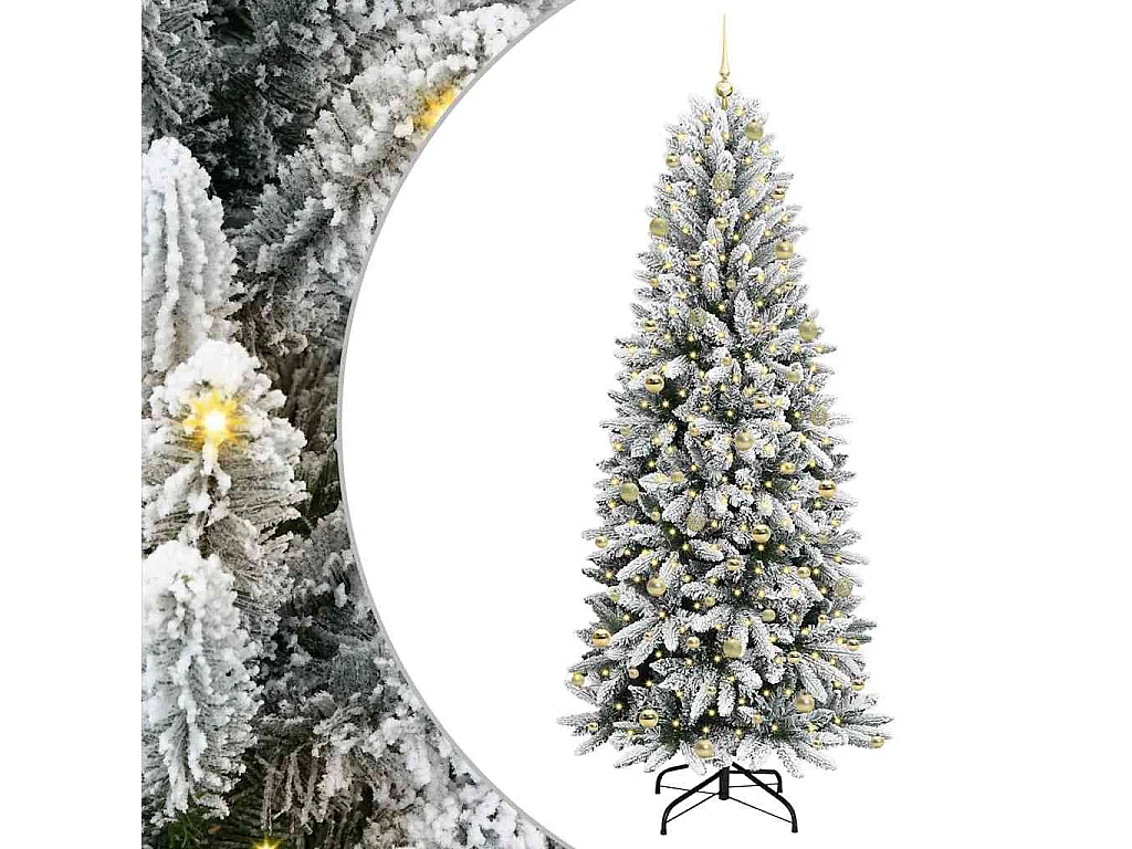 Sapin de Noël artificiel avec 300 LED Blanc 93 x 93 x 240 cm