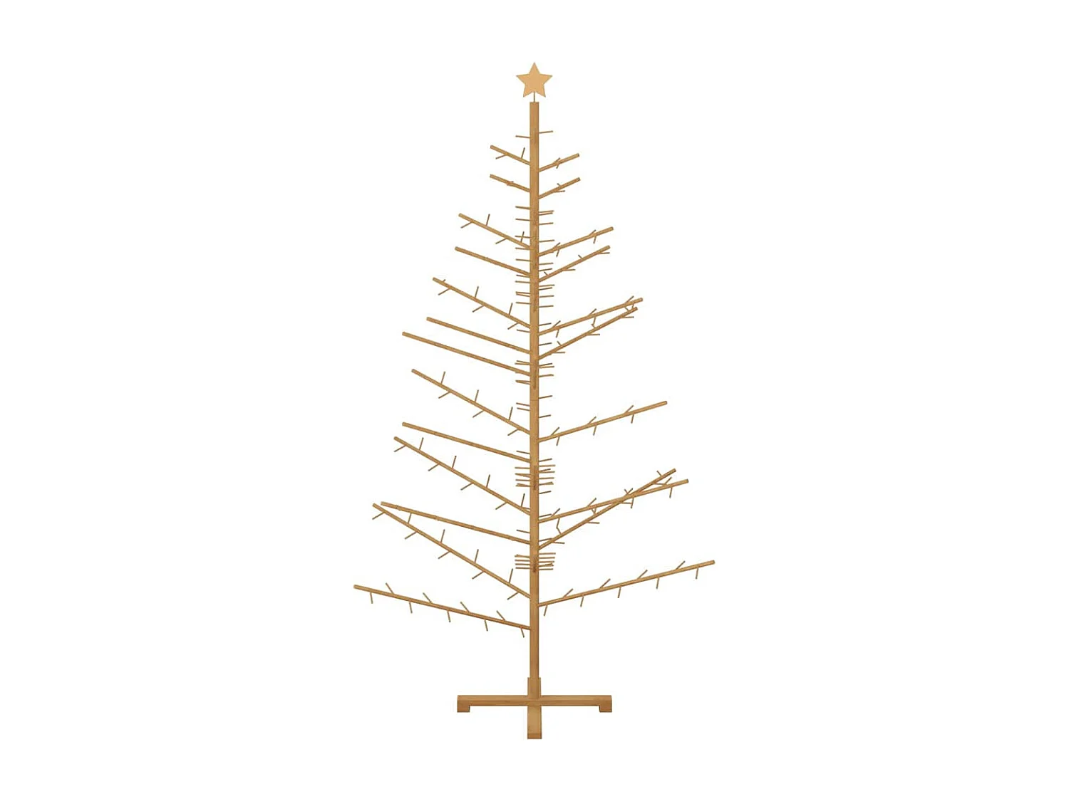 Arbre de Noël en bois Marron 210 cm Bois massif en pin