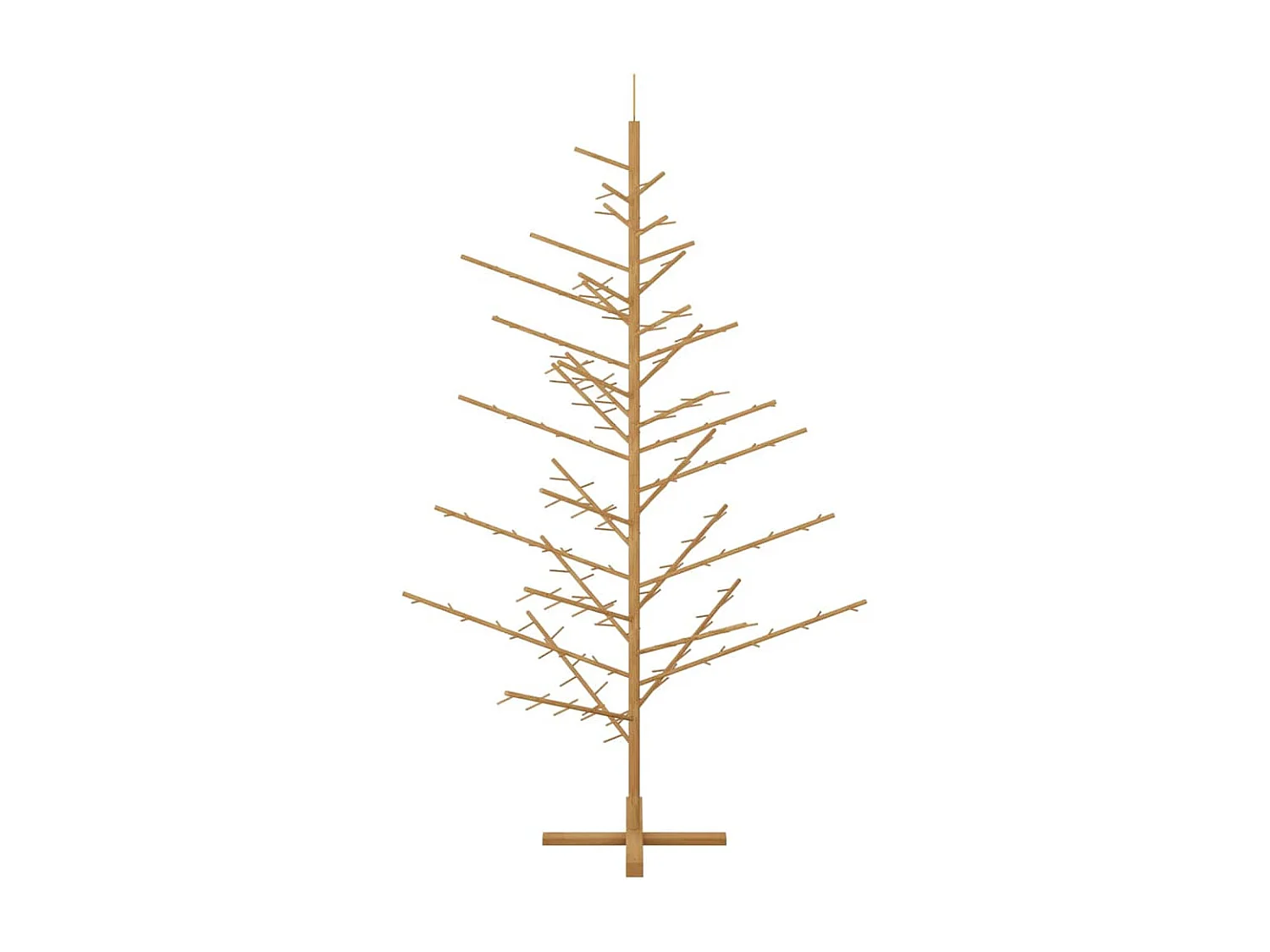 Arbre de Noël en bois Marron 210 cm Bois massif en pin