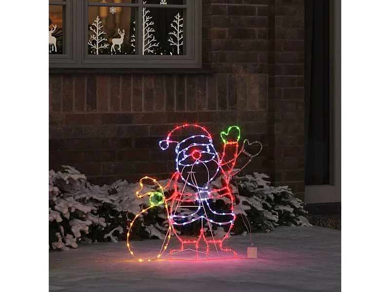 Lumière du Père Noël Multicolore 58.5 x 60 x 1.3 cm Fer