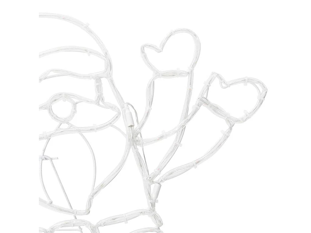 Lumière du Père Noël Multicolore 58.5 x 60 x 1.3 cm Fer