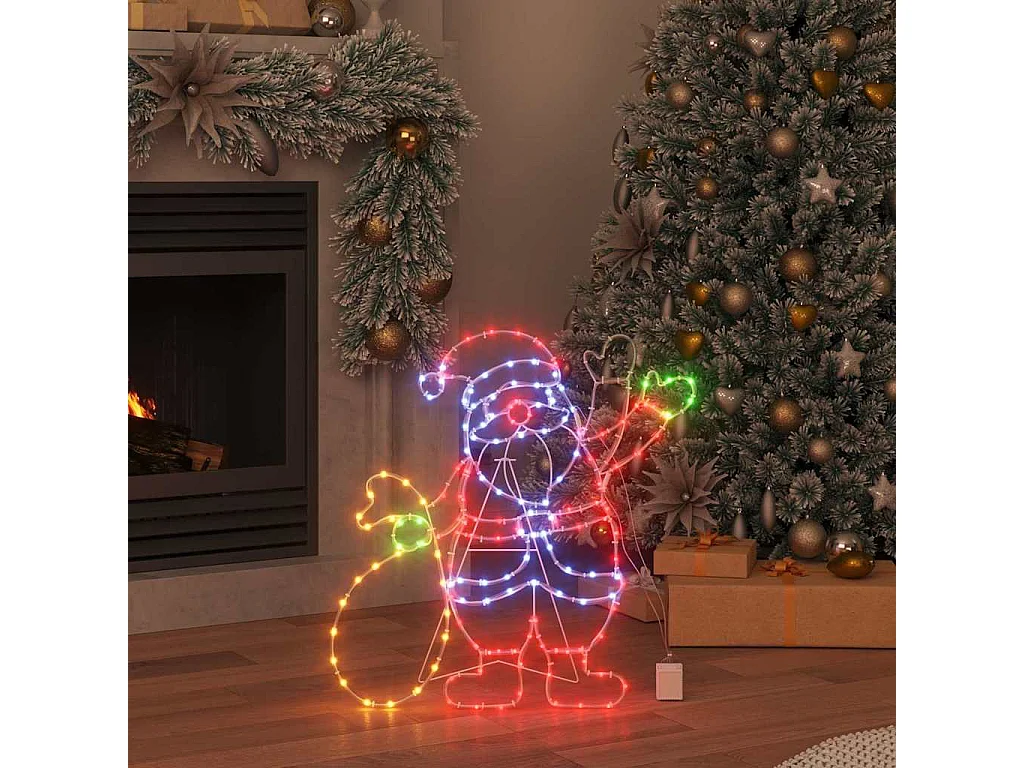 Lumière du Père Noël Multicolore 58.5 x 60 x 1.3 cm Fer