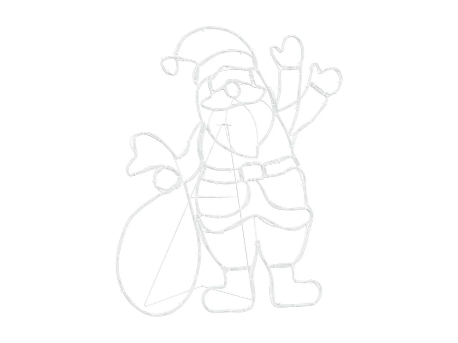 Lumière du Père Noël Multicolore 58.5 x 60 x 1.3 cm Fer