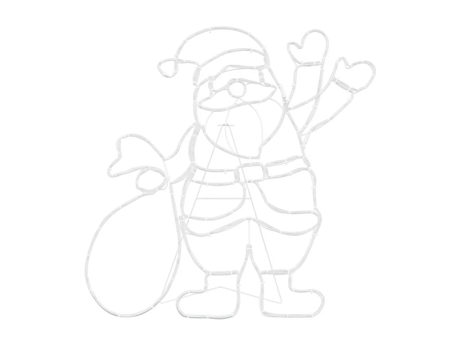 Lumière du Père Noël Multicolore 58.5 x 60 x 1.3 cm Fer