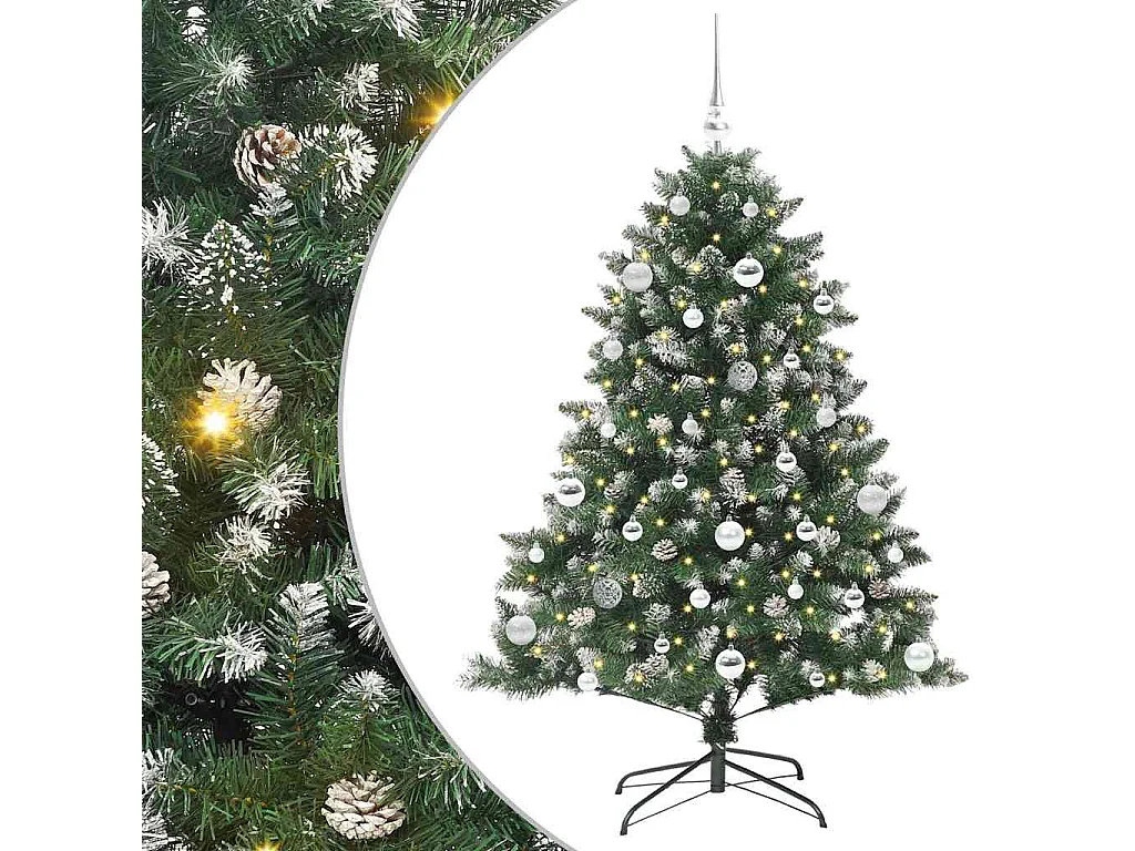 Kunstkerstboom met 150 LED's Groen 105 x 105 x 150 cm
