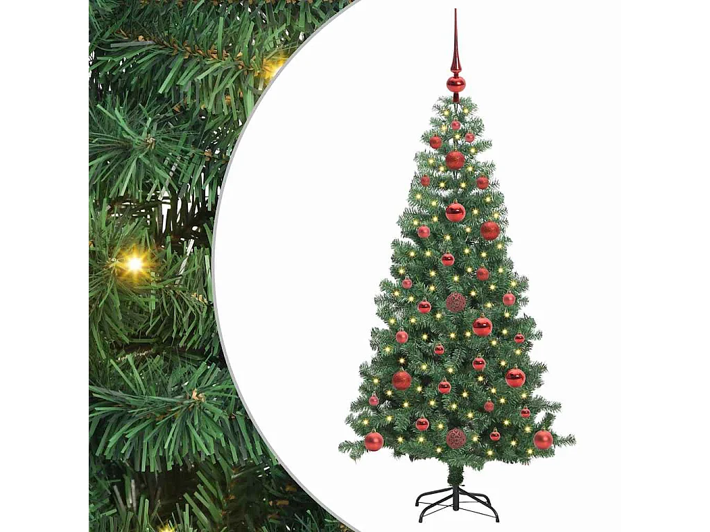Kerstboom met 150 LED's met standaard Groen 120 cm PVC