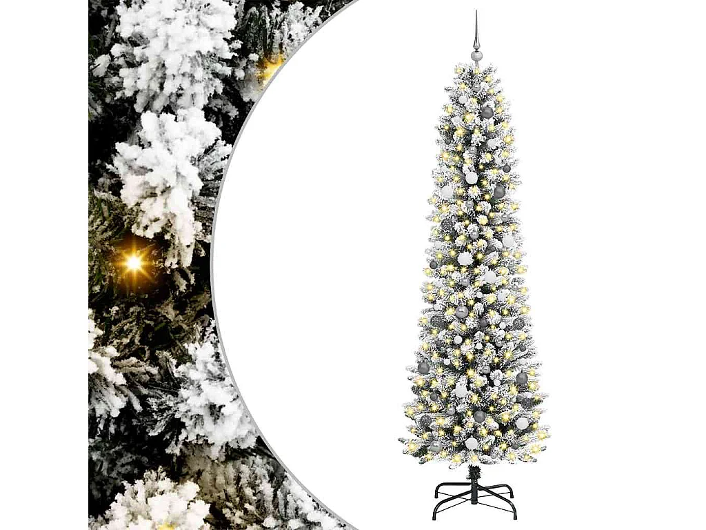 Albero di Natale artificiale Bianco 240 cm PVC, metallo e plastica