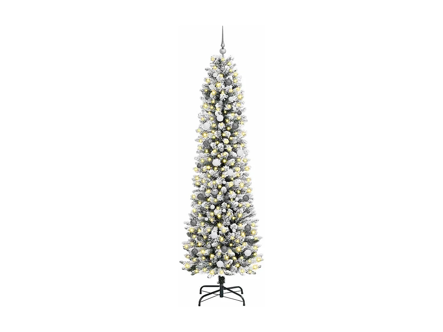 Albero di Natale artificiale Bianco 240 cm PVC, metallo e plastica