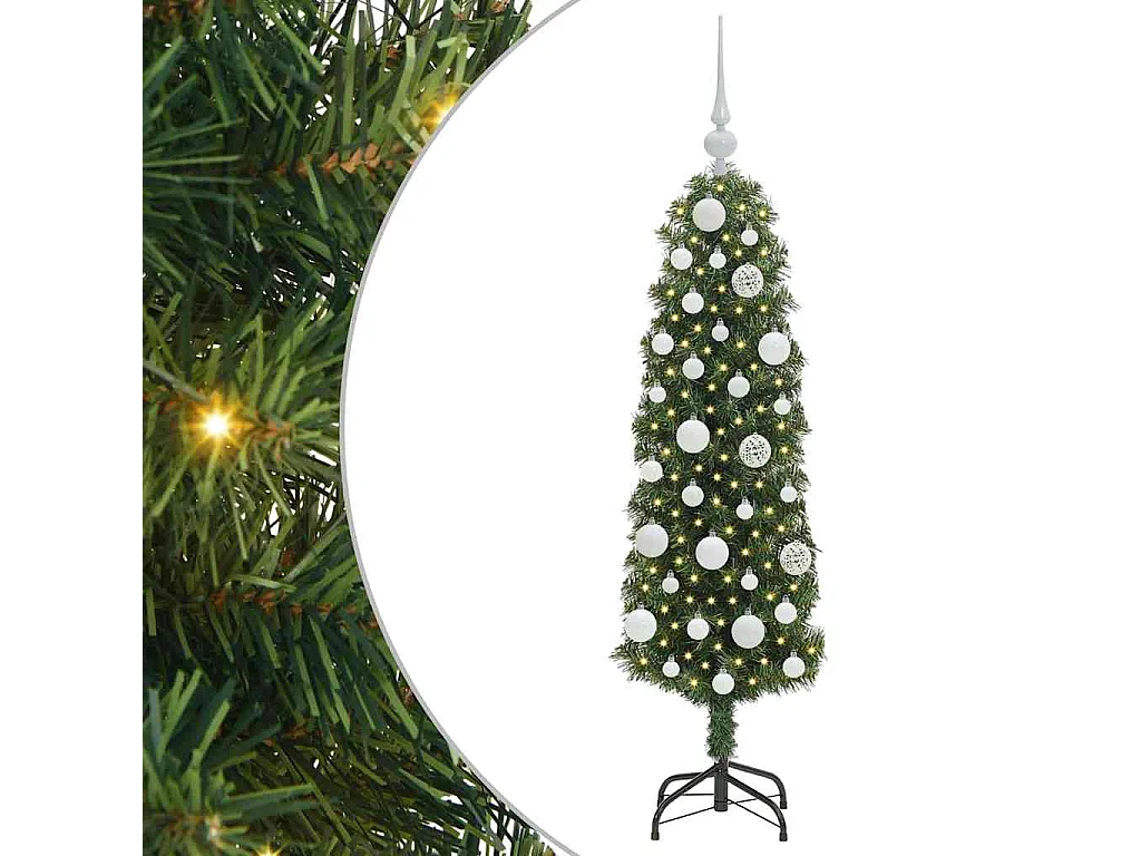 Albero di Natale artificiale Verde 120 cm PVC e acciaio e plastica