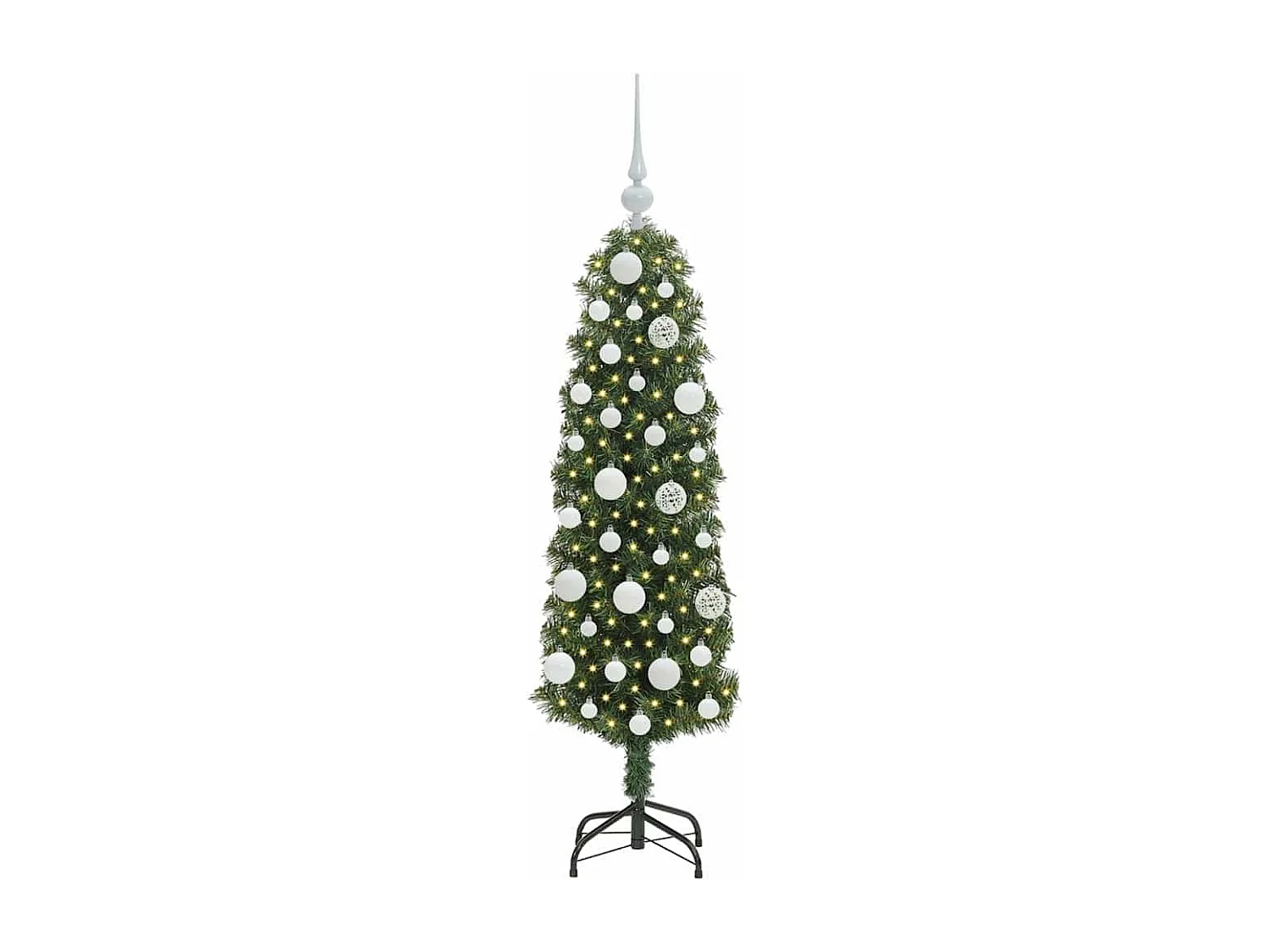 Albero di Natale artificiale Verde 120 cm PVC e acciaio e plastica