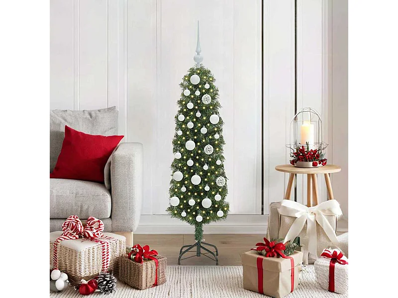 Albero di Natale artificiale Verde 120 cm PVC e acciaio e plastica