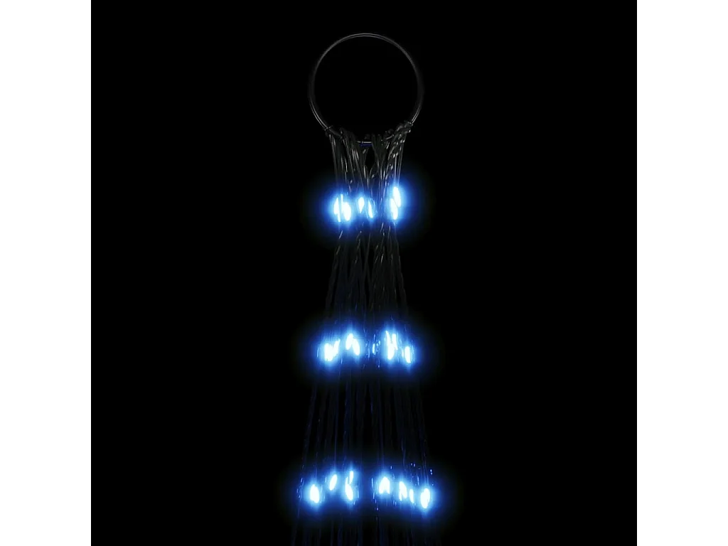 Sapin de Noël à LED sur mât de drapeau 3000 LED bleu 800 cm