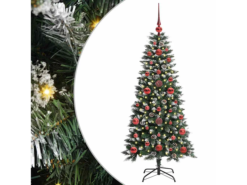 Sapin de Noël artificiel avec 150 LED Vert 50 x 50 x 120 cm