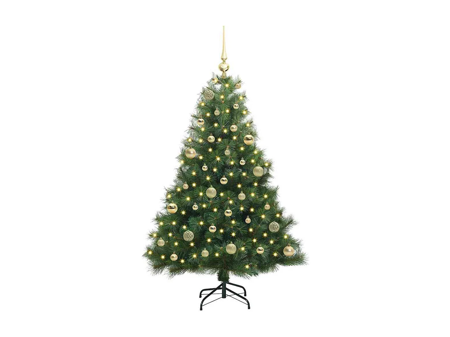 Sapin de Noël artificiel avec 150 LED Vert 150 cm PE et PVC