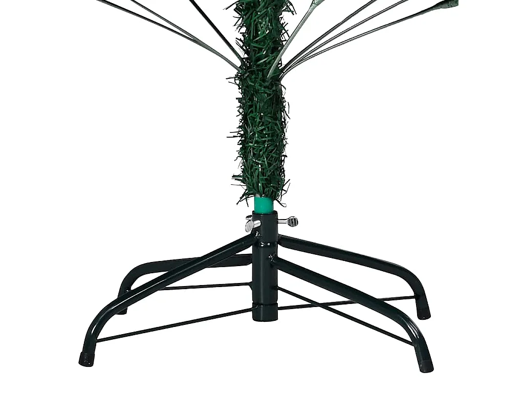 Arbre de Noël artificiel pré-éclairé et boules vert 120 cm PVC