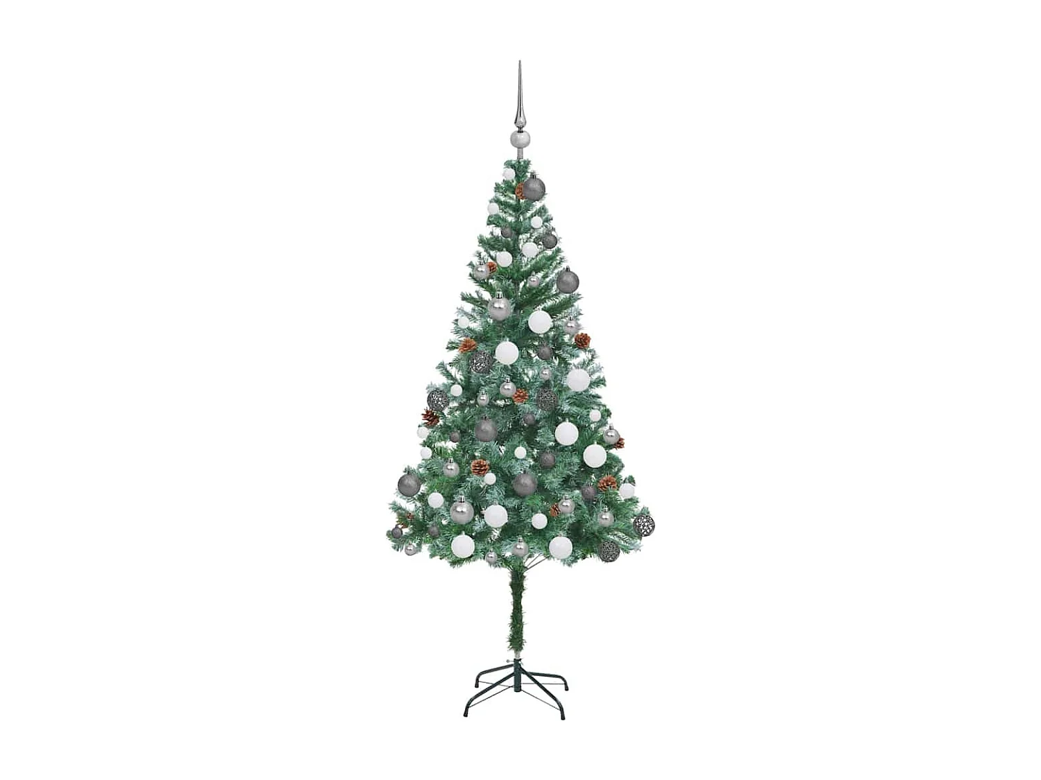 Kunstkerstboom met 300 LED's Groen 180 cm PVC en Staal