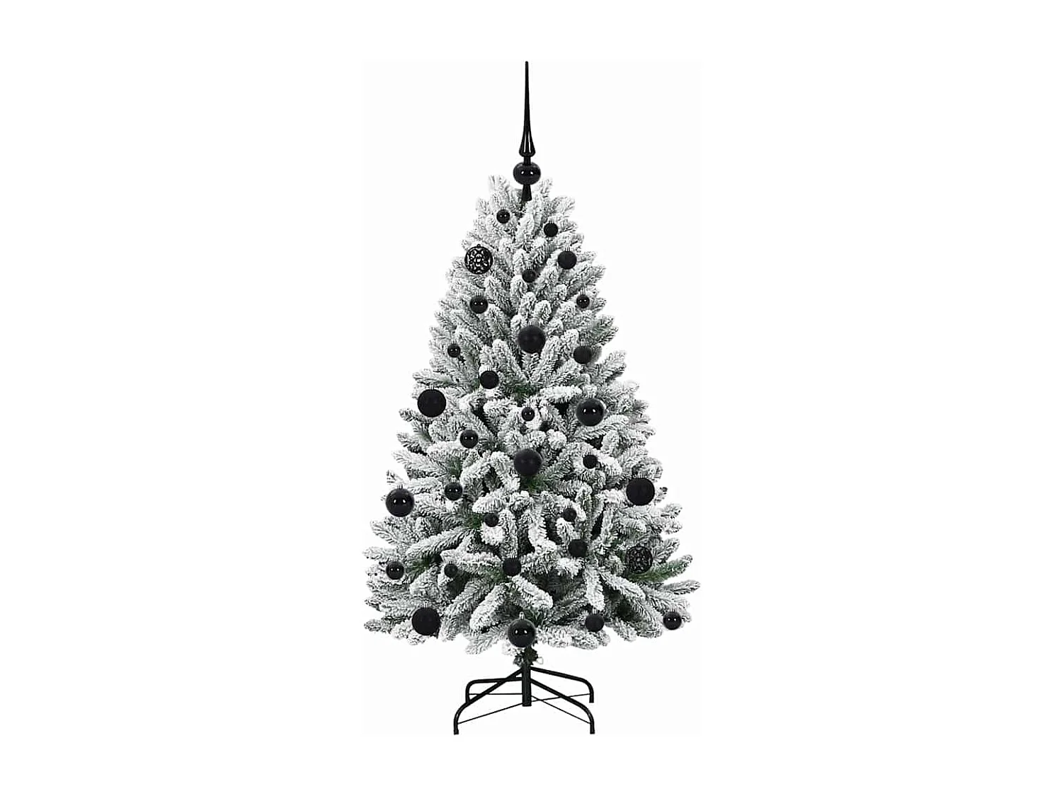 Sapin de Noël artificiel Vert et blanc 120 cm PVC et métal