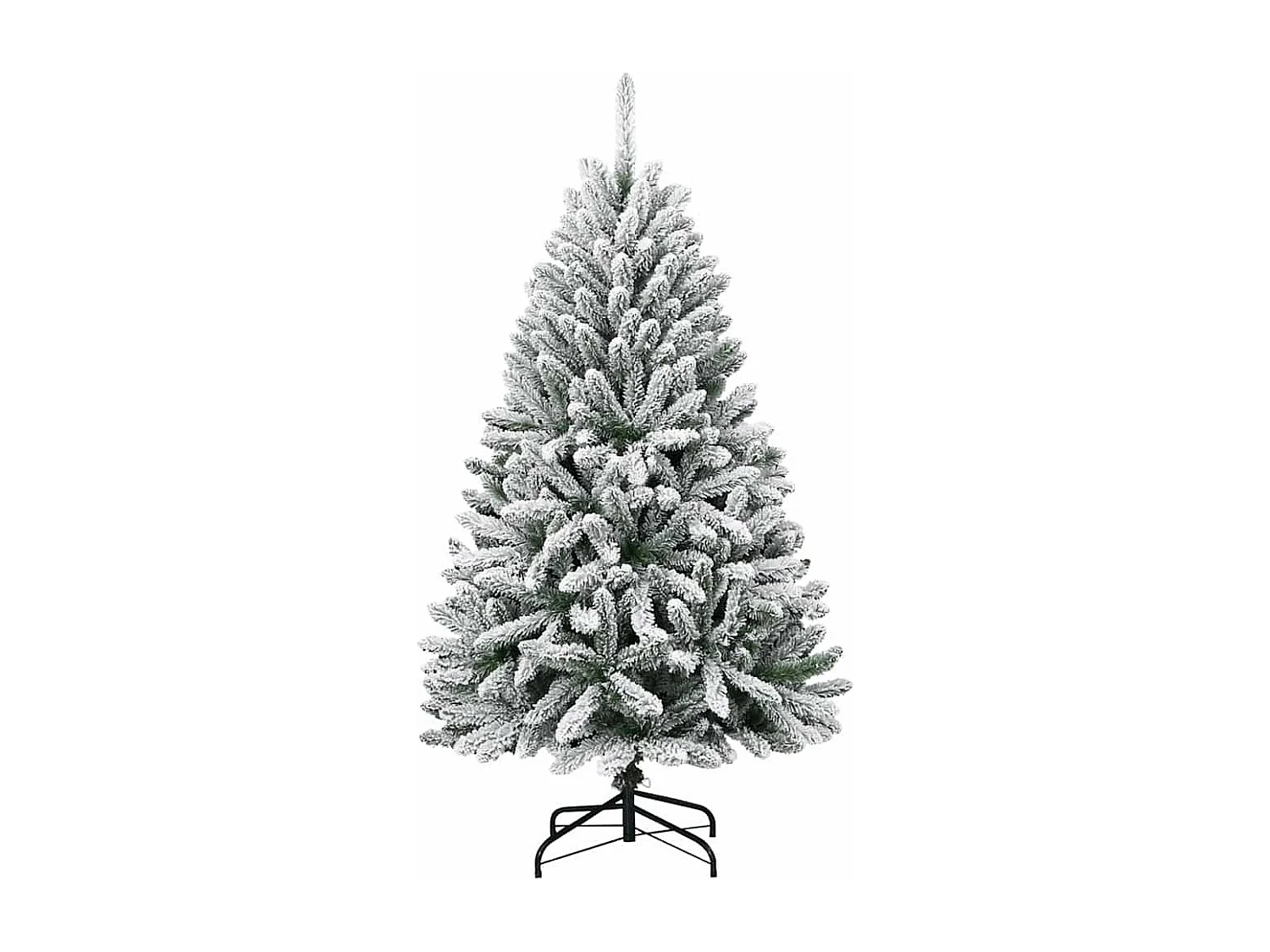 Sapin de Noël artificiel Vert et blanc 120 cm PVC et métal