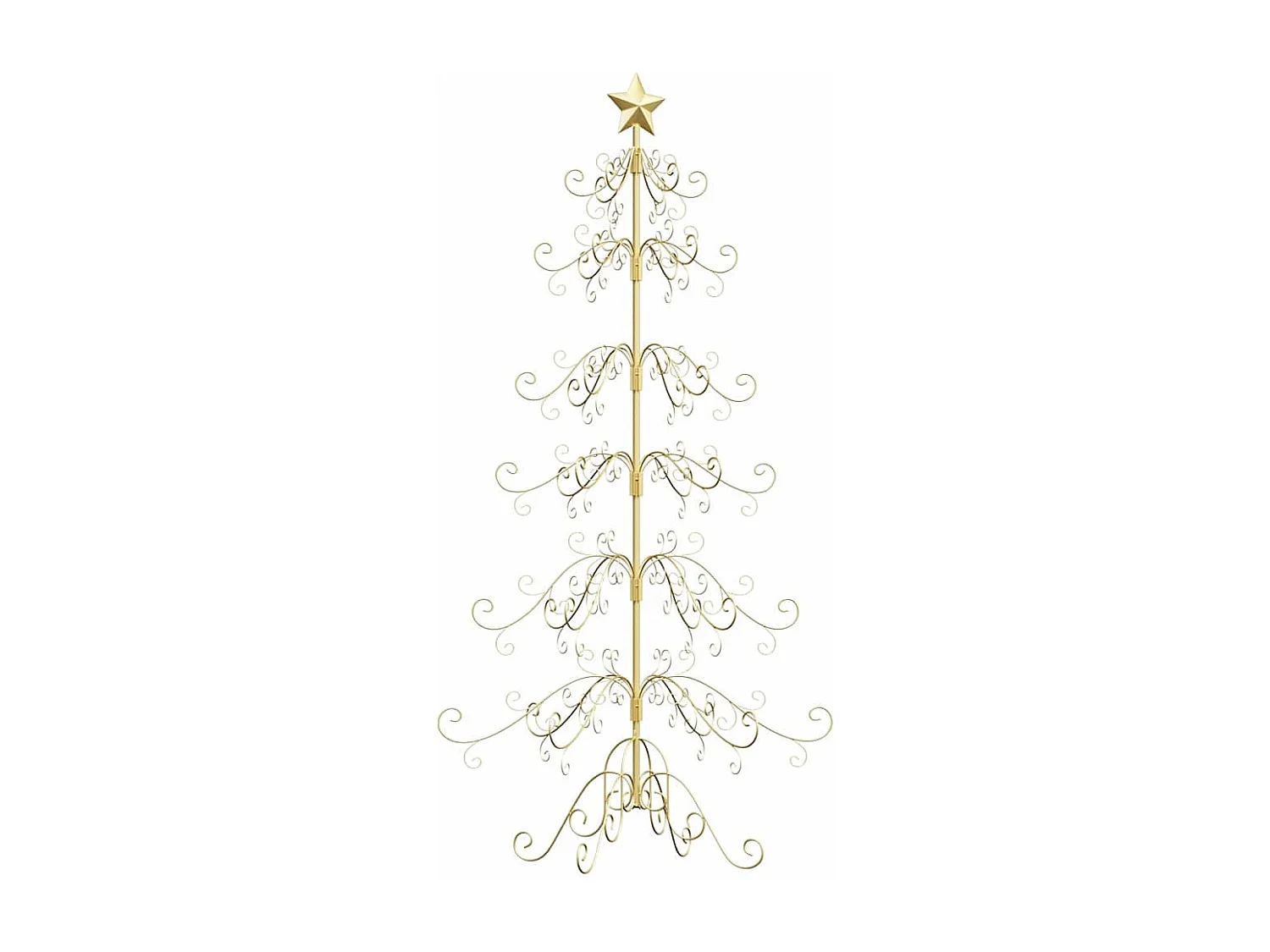Weihnachtsbaum aus goldenem Metall, 180 cm, pulverbeschichteter Stahl