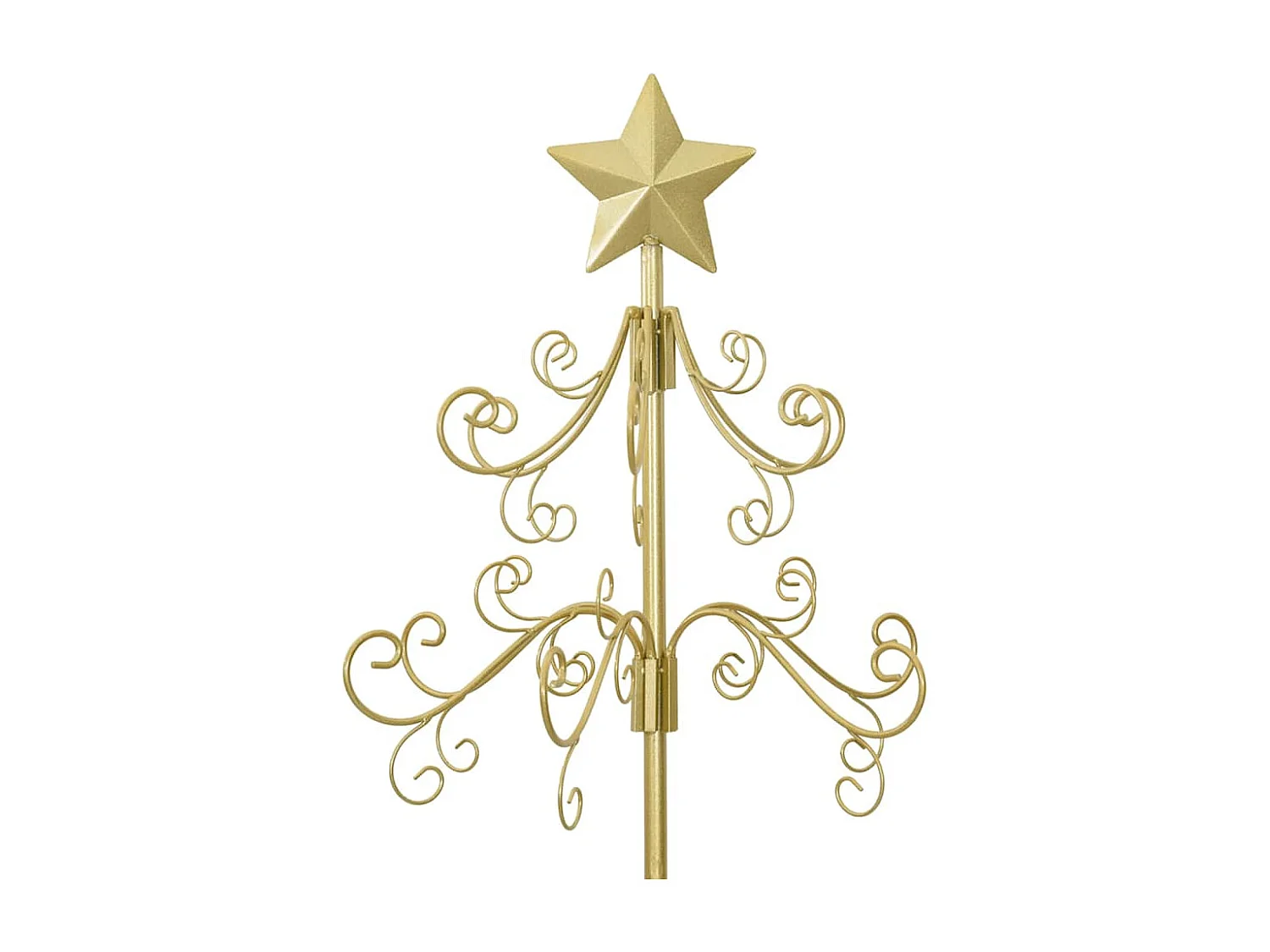 Albero di Natale in metallo dorato 180 cm in acciaio verniciato a polvere