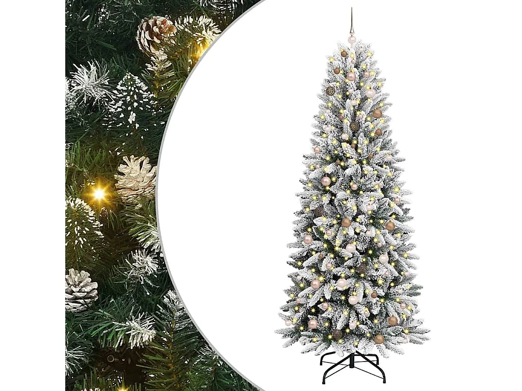 Künstlicher Weihnachtsbaum mit 300 LEDs Weiß 93 x 93 x 240 cm