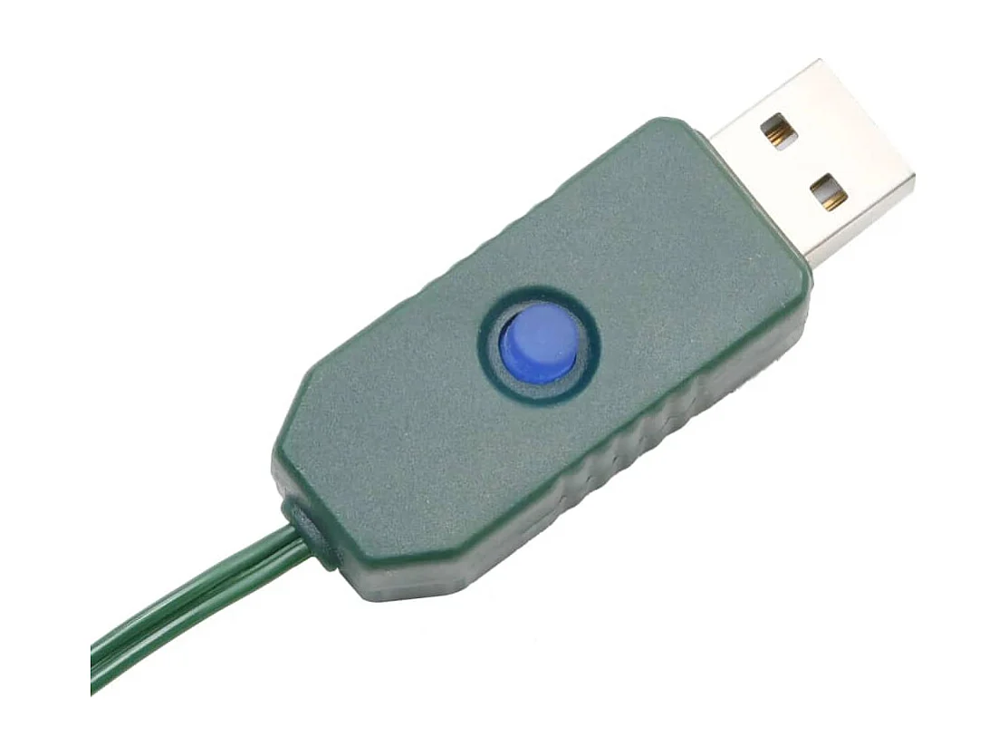 Albero di Natale su pennone 310 LED blu 300 cm